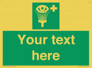 Custom Eye Wash Station Sign